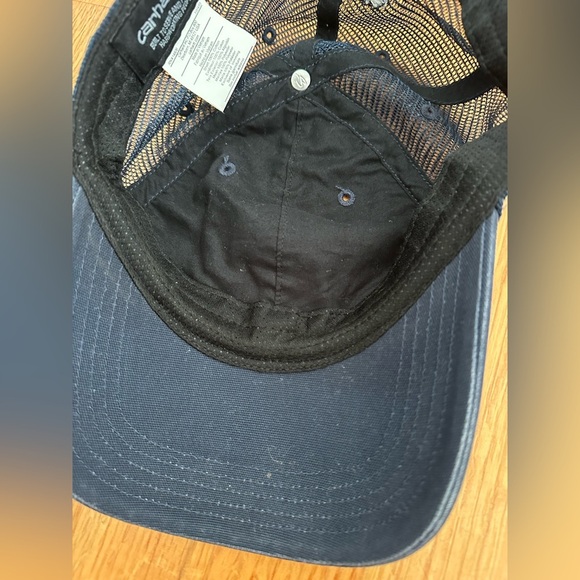 Carhartt Trucker Hat Blue  Mesh Back Adjustable Size Snapback Mens Unisex Cap - Picture 9 of 12